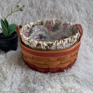 VINTAGE LONGABERGER 1995 Mother's Day Flowers BASKET with Liner Protector